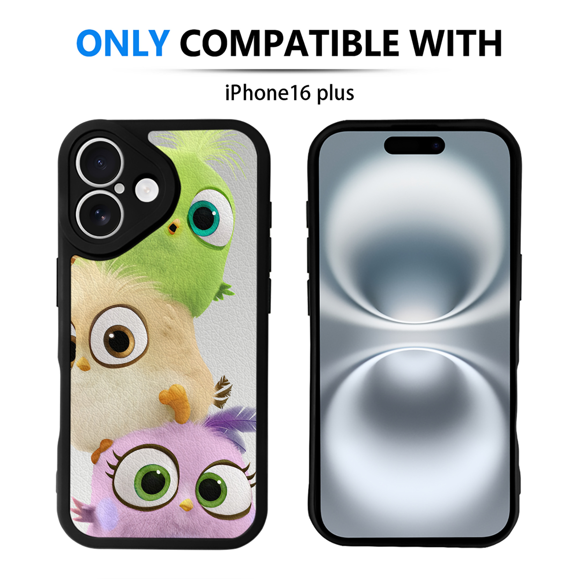 （画像用） Angry Birds アングリーバード 【iPhone 16シリーズ対応】シリコンスマホケース（レザー調） 材質：シリコン